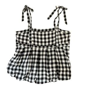 New Old Navy Gingham Size L Top Beach Prairie Milkmaid Cottagecore